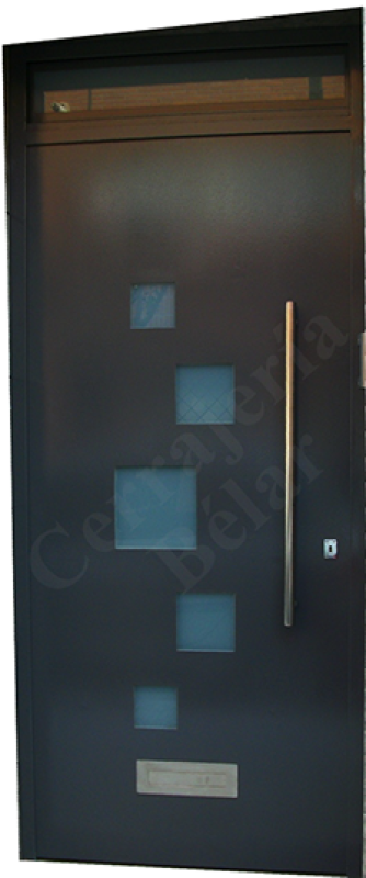 Puerta lisa con cuadrados de varias medidas Puerta lisa con cuadrados de varias medidas